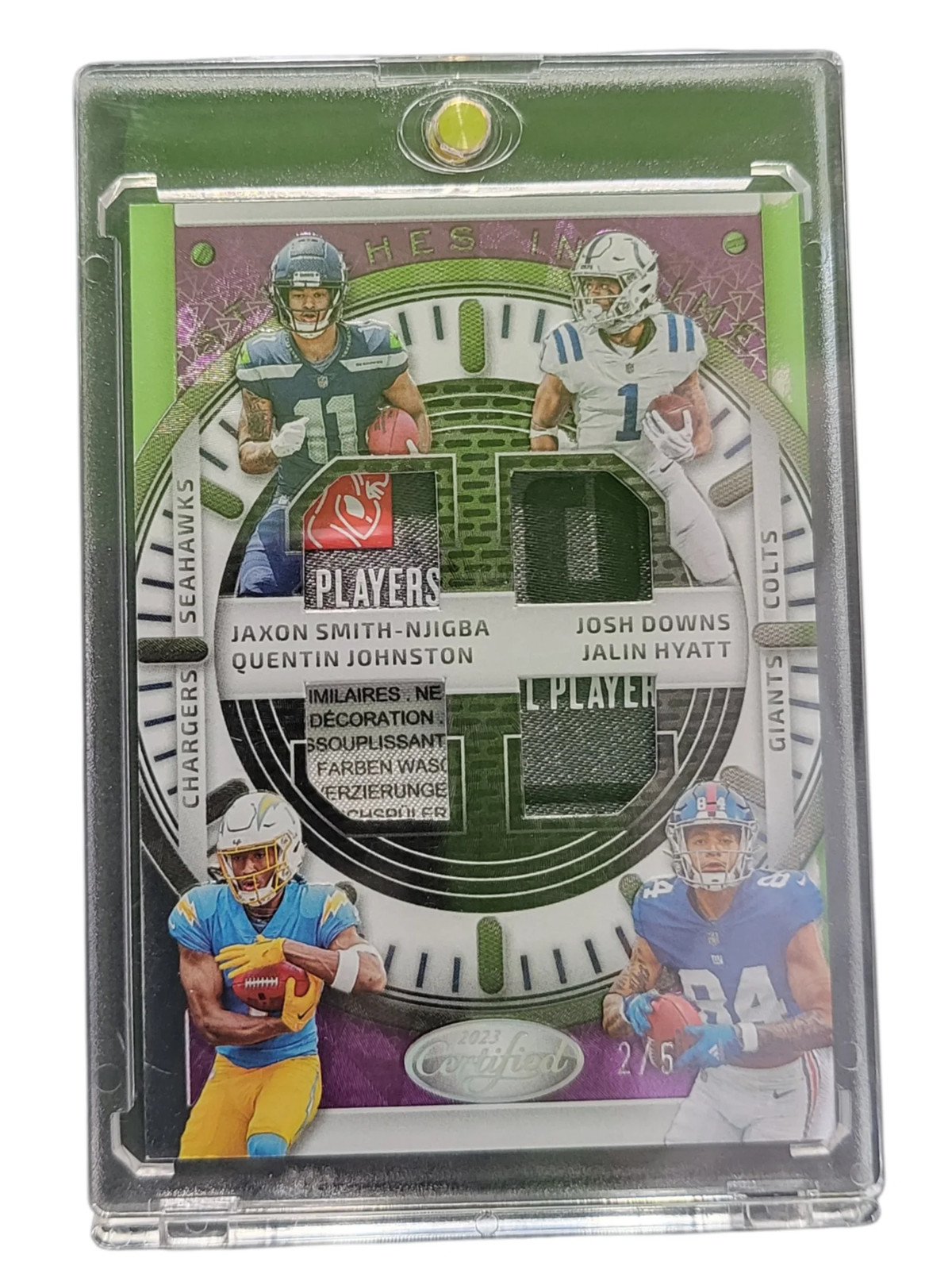 2023 Panini Jalin Hyatt Josh Downs Jaxon Smith-Njigba Quentin Johnston /5 2023 Panini Jalin Hyatt Josh Downs Jaxon Smith-Njigba Quentin Johnston /5