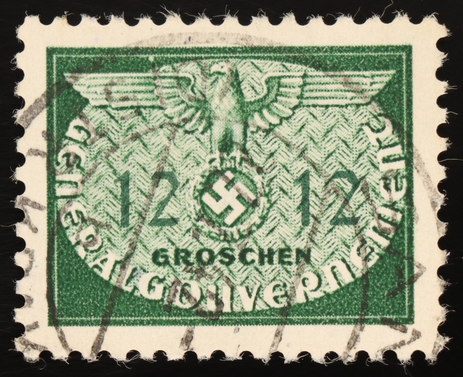 German Occupation Poland 1940 12gr Official Mi D19 Used Generalgouvernement