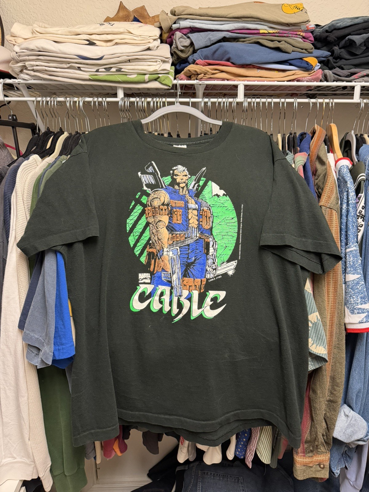 Marvel Comics Cable Vintage T Shirt 90s X Men Cyborg X-Large RARE Shirt Marvel Comics Cable Vintage T Shirt 90s X Men Cyborg X-Large RARE Shirt