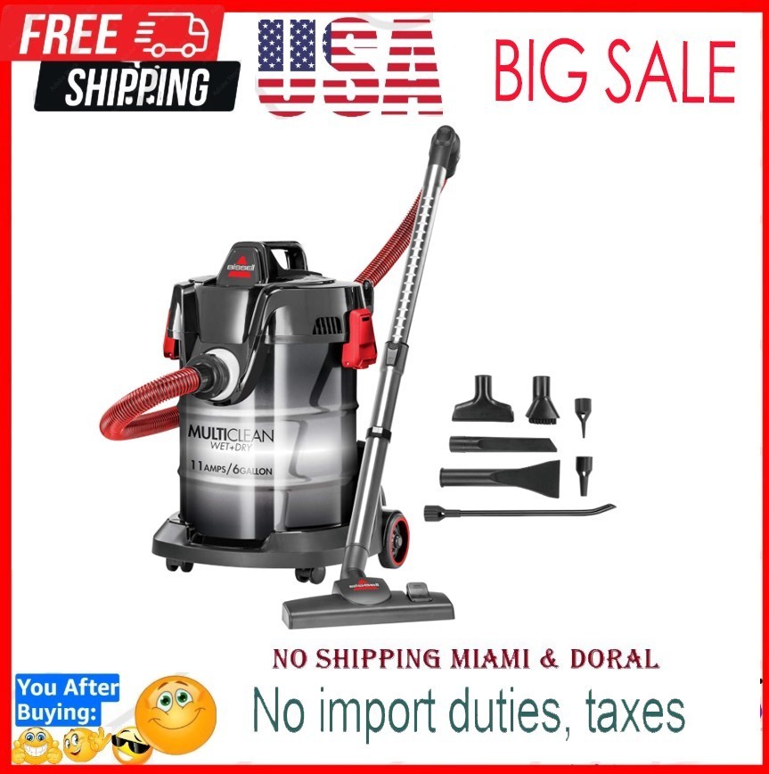 Bissell 2035M MultiClean Wet/Dry Garage and Auto Vacuum Cleaner, Red Bissell 2035M MultiClean Wet/Dry Garage and Auto Vacuum Cleaner, Red