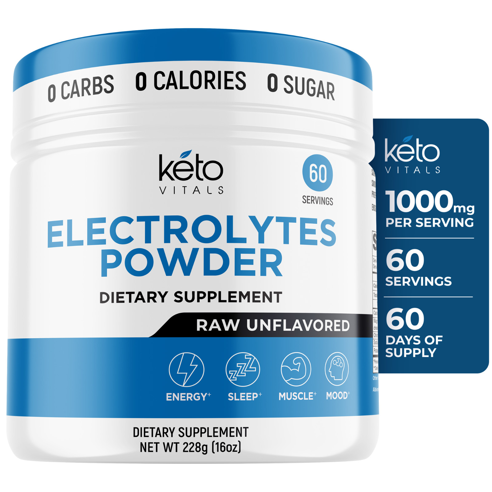 Keto Vitals Unflavored Electrolyte Powder Keto Vitals Unflavored Electrolyte Powder