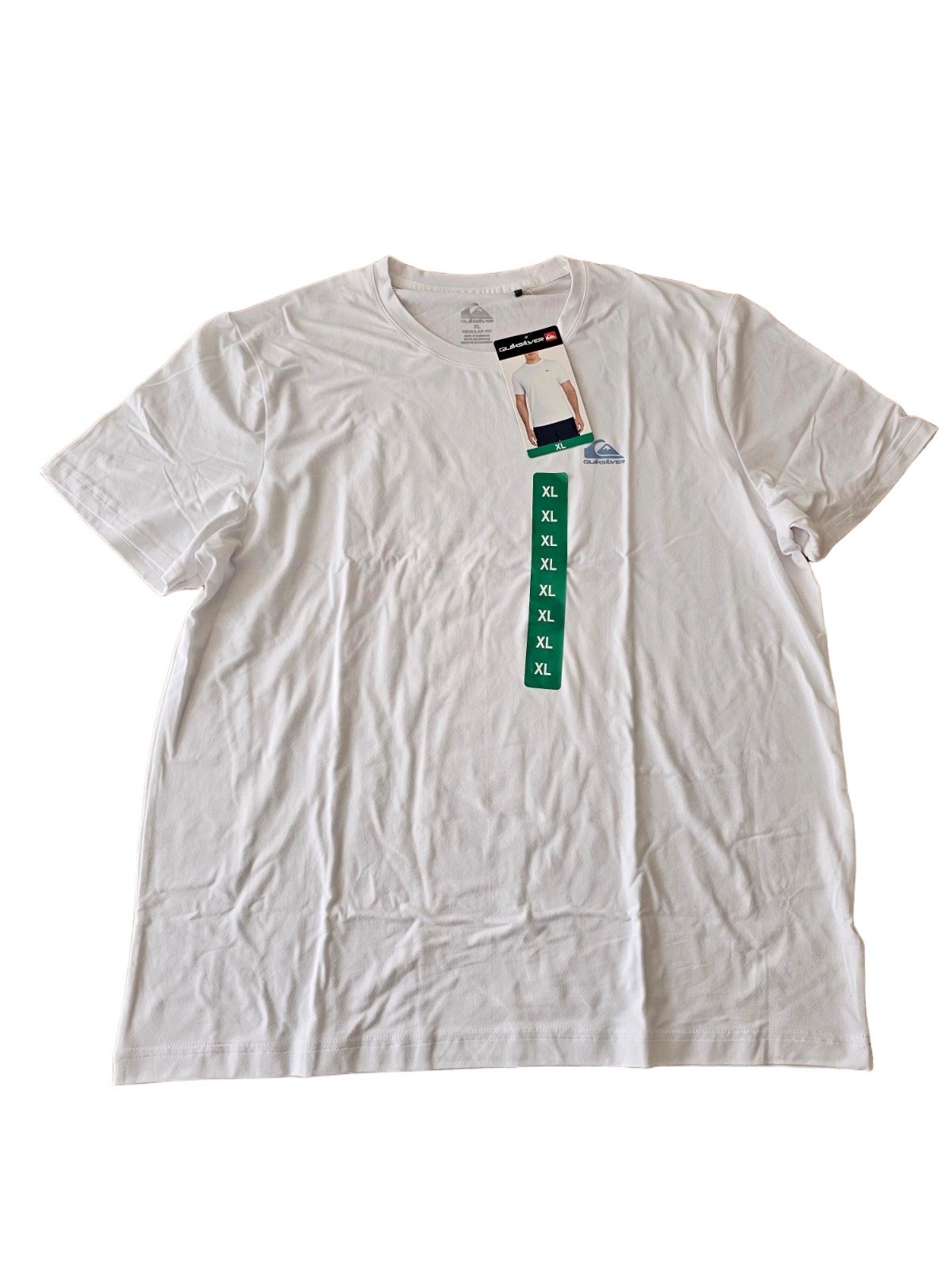 Quiksilver Men\'s Regular Fit Active Casual Gym T-Shirt Tee White XL / X-LARGE