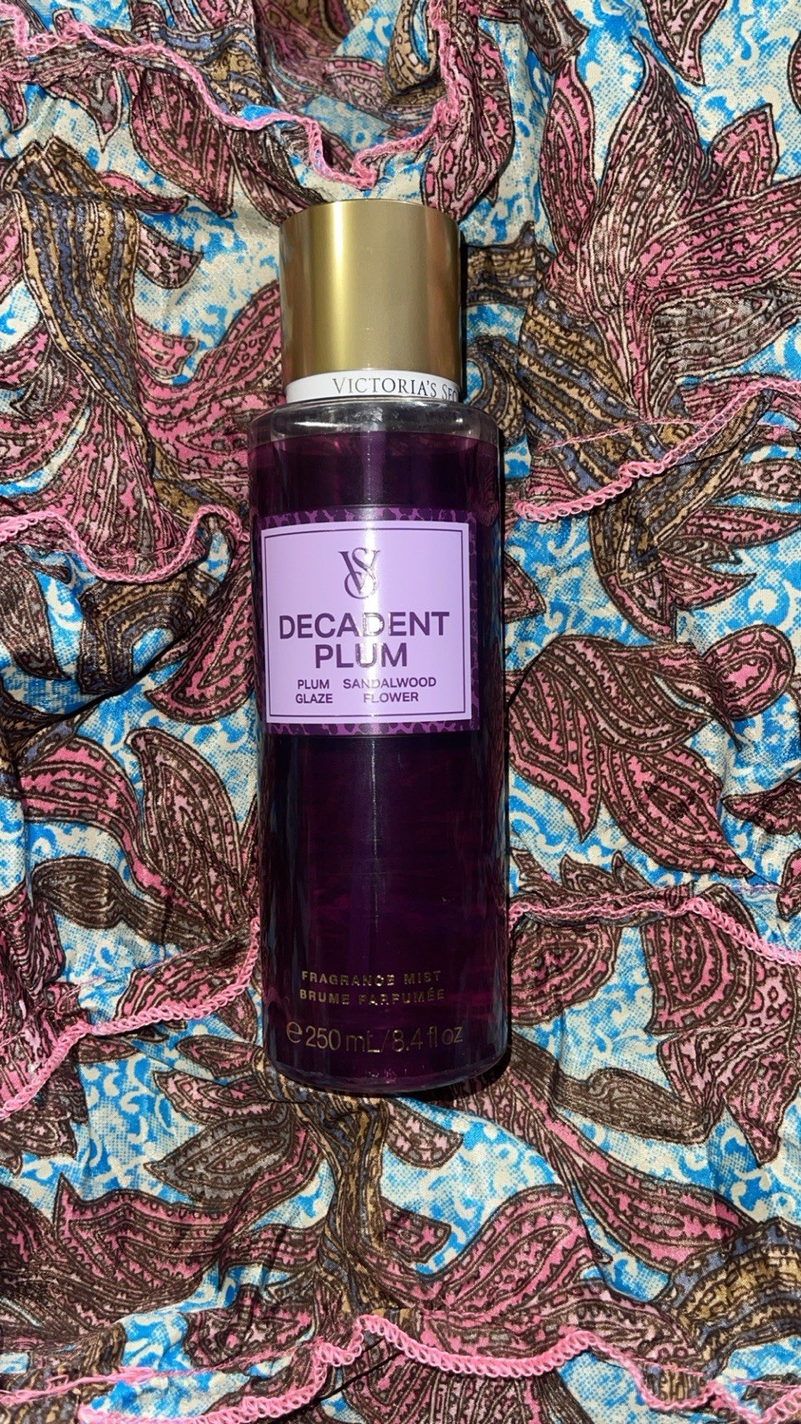 Victoria\'s Secret Decadent Plum Fragrance Mist Women 8.4 fl oz Vegan Dye-Free