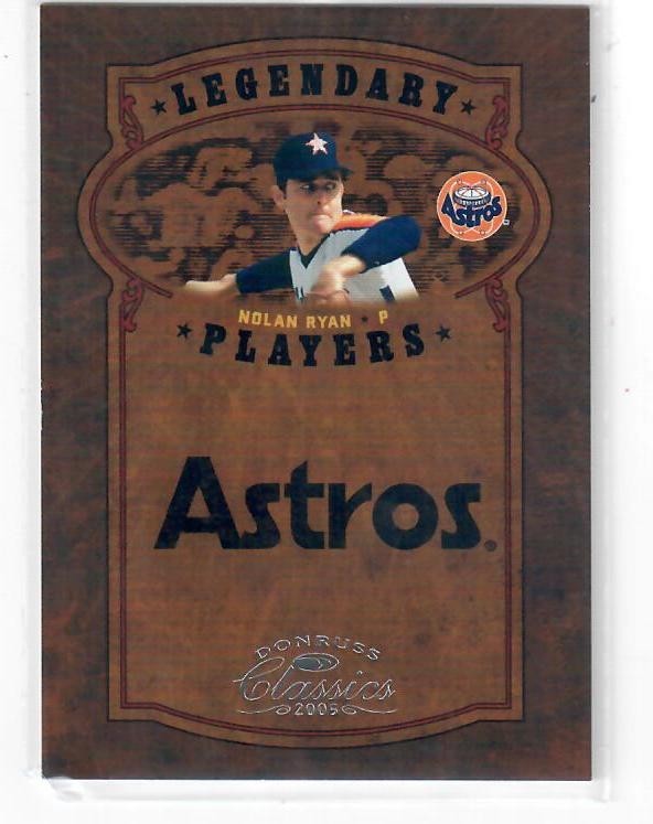 Nolan Ryan #539/800 2005 Donruss Classics Legendary Players Astros Nolan Ryan #539/800 2005 Donruss Classics Legendary Players Astros