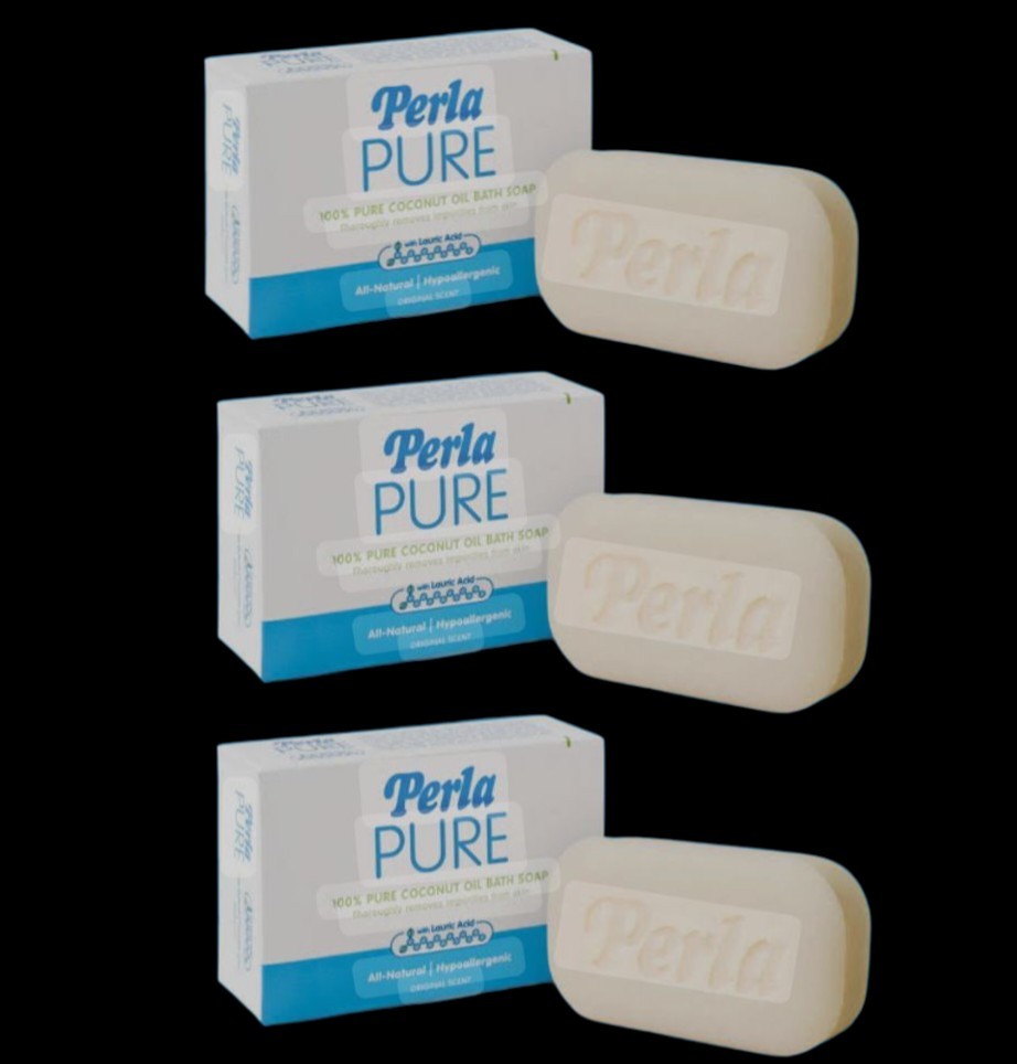 Perla Pure Bath Hypoallergenic Soap 125g x 3 Bars