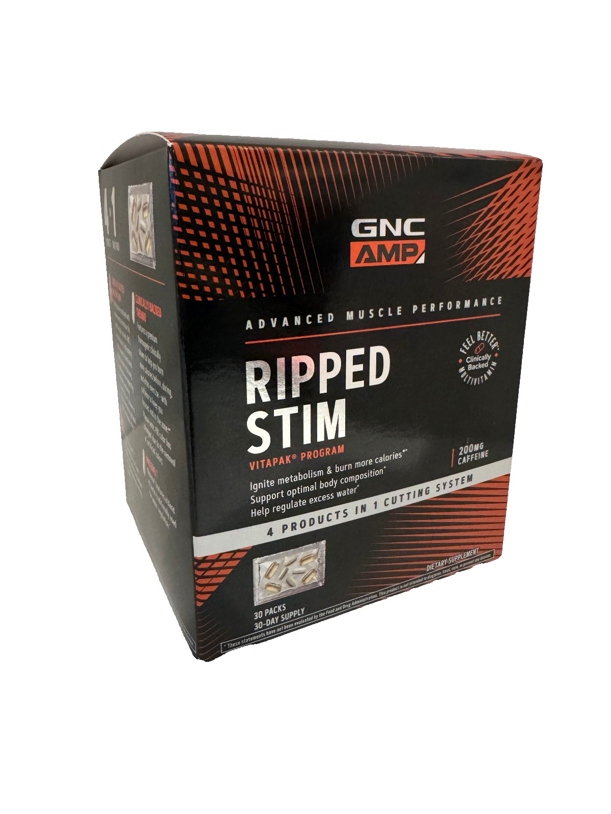 GNC Men Ripped Stim Vitapak 30 pks Expiry 11/2027 GNC Men Ripped Stim Vitapak 30 pks Expiry 11/2027