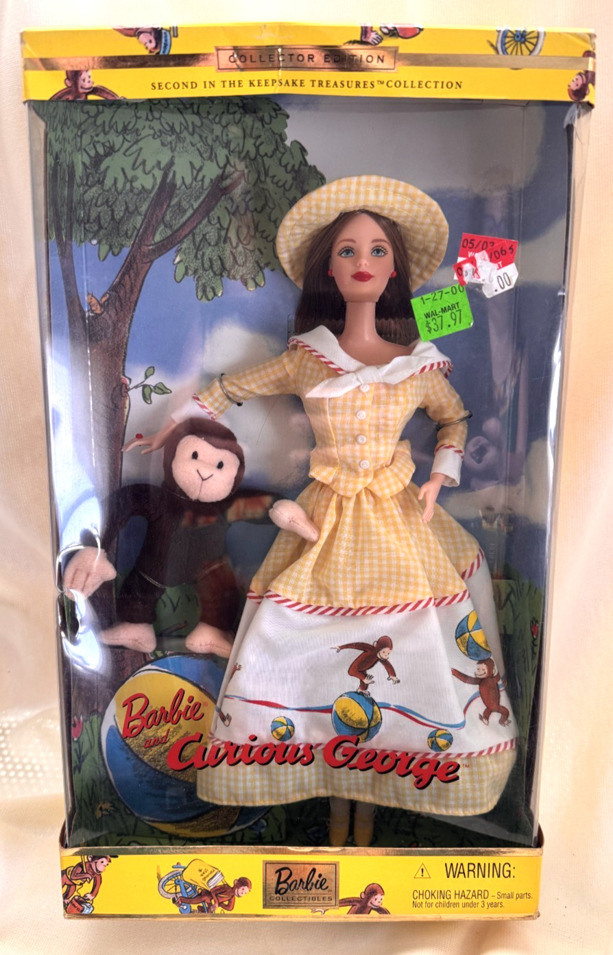 2000 Barbie and Curious George Doll Collector Edition Treasures Mattel #28798 NR