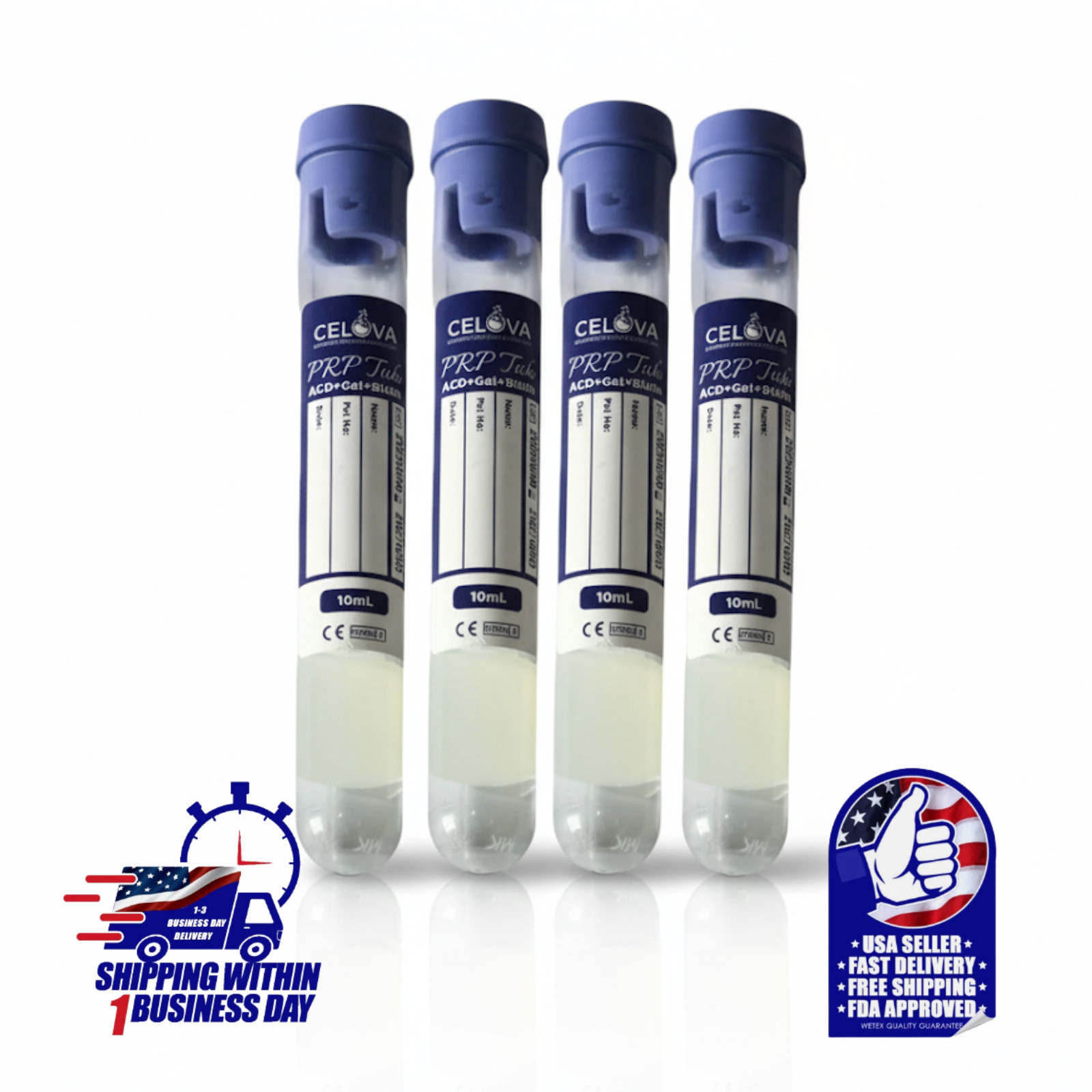 Celova Platelet-Rich Plasma ACD, Gel Separator, W/Biotin. 10mL