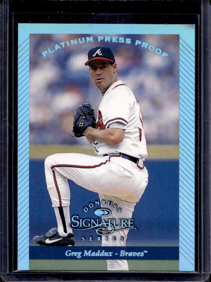 Greg Maddux 1997 Donruss Signature Series #8 Platinum Press Proof /150 Greg Maddux 1997 Donruss Signature Series #8 Platinum Press Proof /150