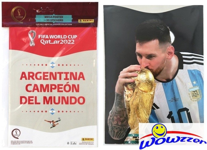 2022 Panini FIFA World Cup ARGENTINA Champions 30ct Set-LIONEL MESSI MEGA Poster