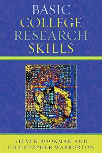 Basic College Research Skills by Bookman  New 9780761835516 Fast -