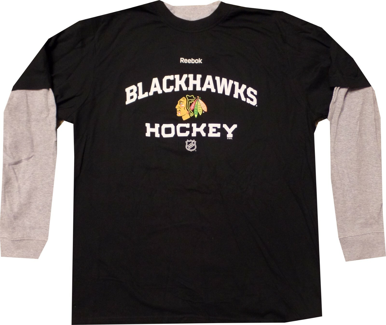 New tags Chicago Blackhawks Reebok Split Long Sleeve T Shirt $30.00  Clearance