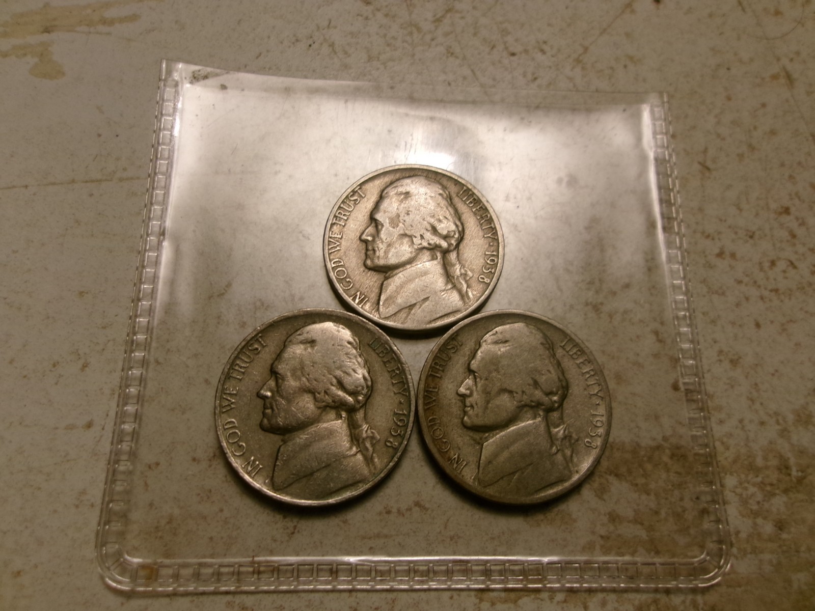 1938-P-D-S JEFFERSON NICKELS READ DESCRIPTION 1938-P-D-S JEFFERSON NICKELS READ DESCRIPTION