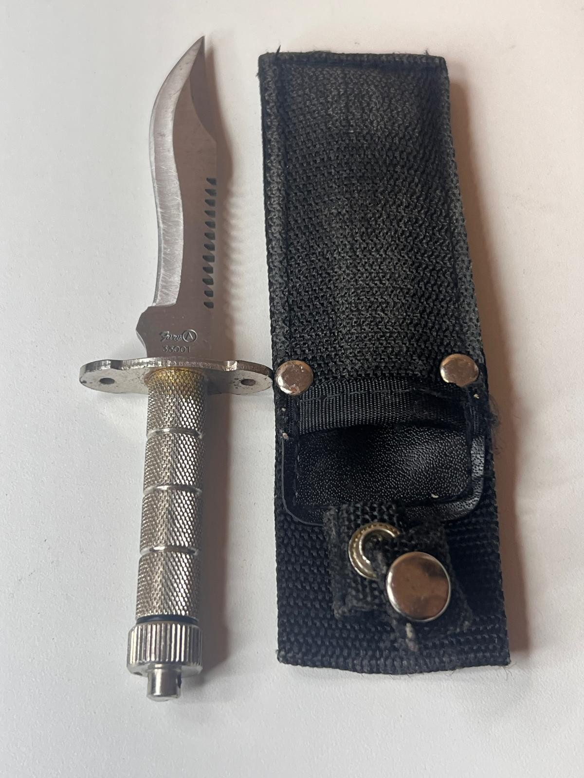 Vintage Fury 33001 Fixed Blade Knife 6in With Sheath Bowie Style