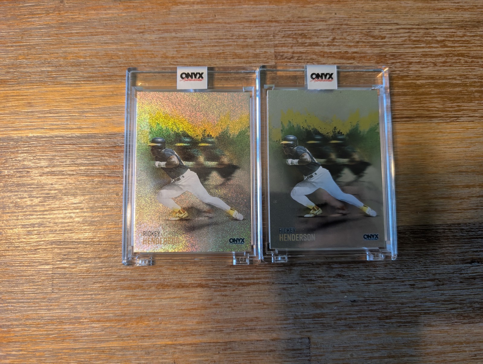 (2) 2022 Onyx Authenticated - Rickey Henderson. 1/1 and 24/24 Number Match