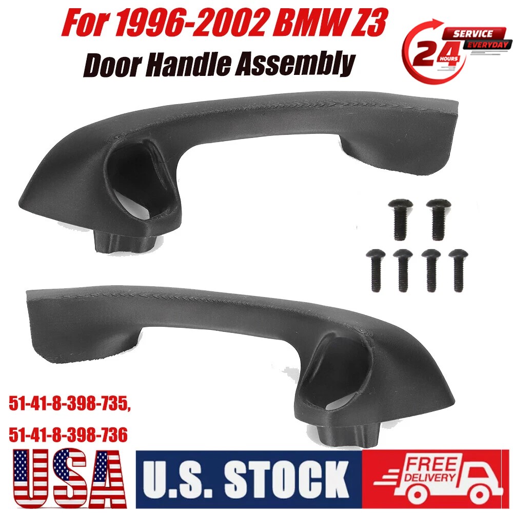 AFTERMARKET For 96-02 BMW Z3 Interior Door Pull Handle PAIR LEFT AND RIGHT Black