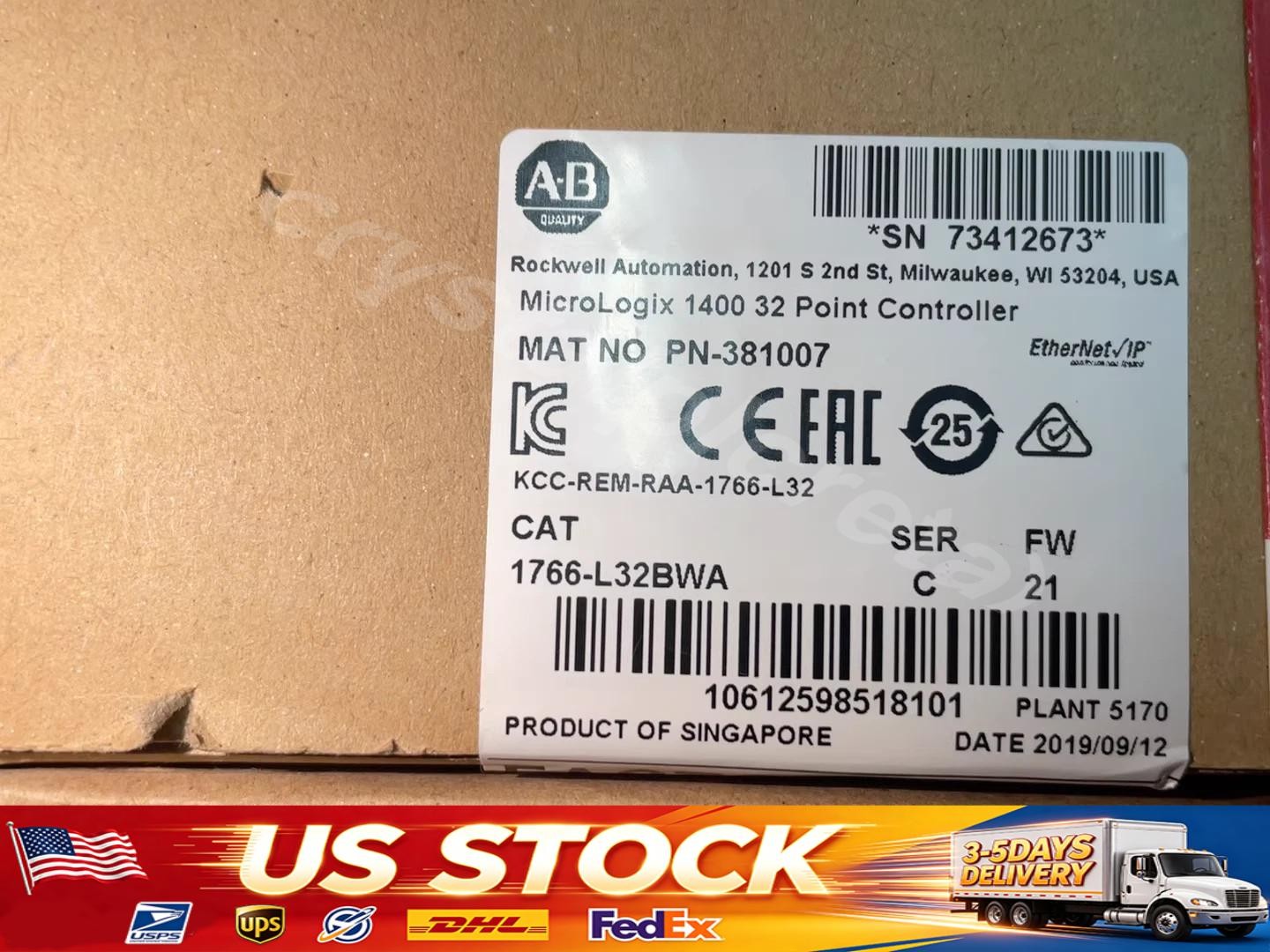 NEW Sealed Allen-Bradley 1766-L32BWA MicroLogix 1400 32 Point Controller