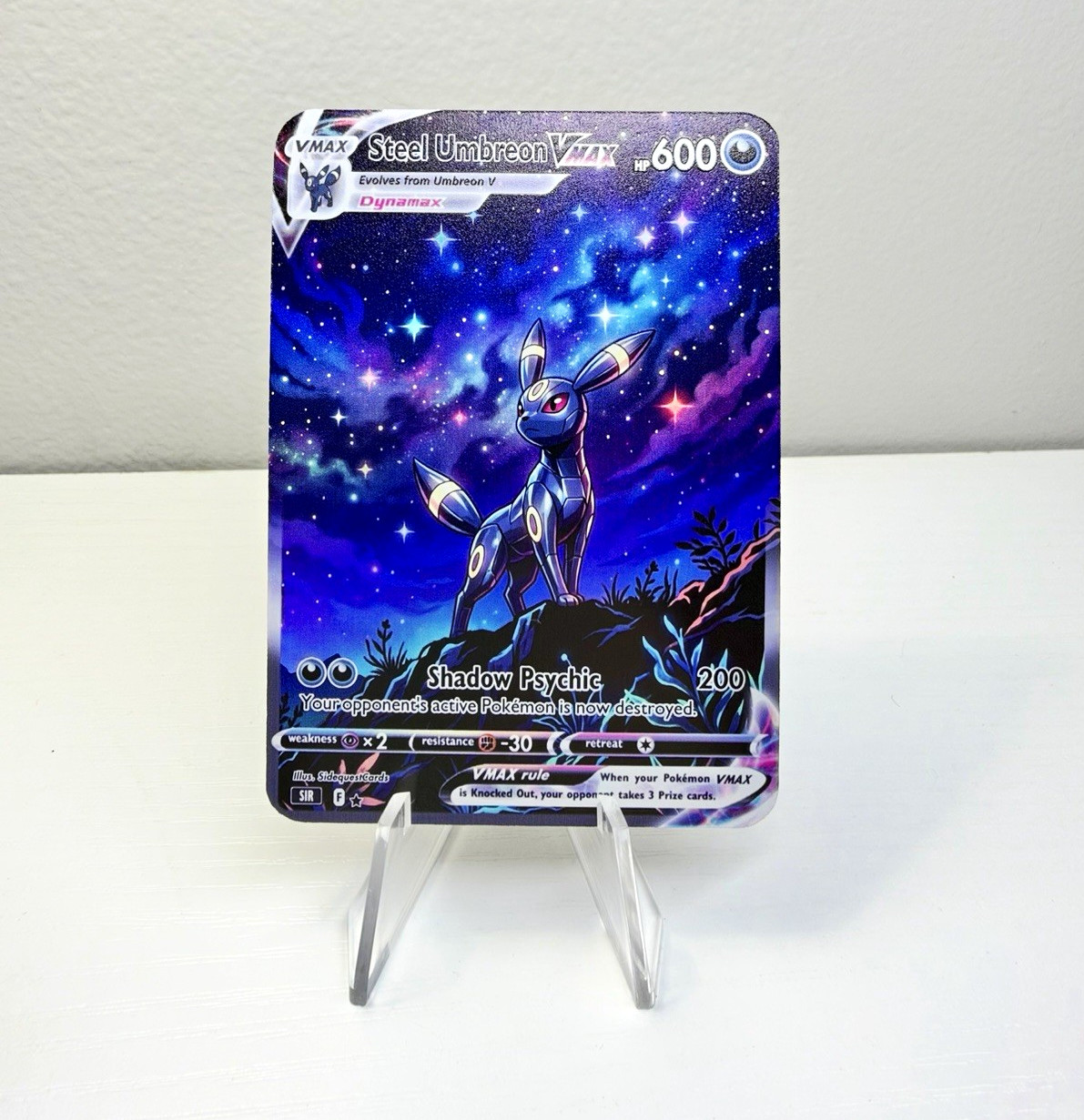 Pokémon TCG Steel Umbreon VMAX *Fan Art* Full Art Holo