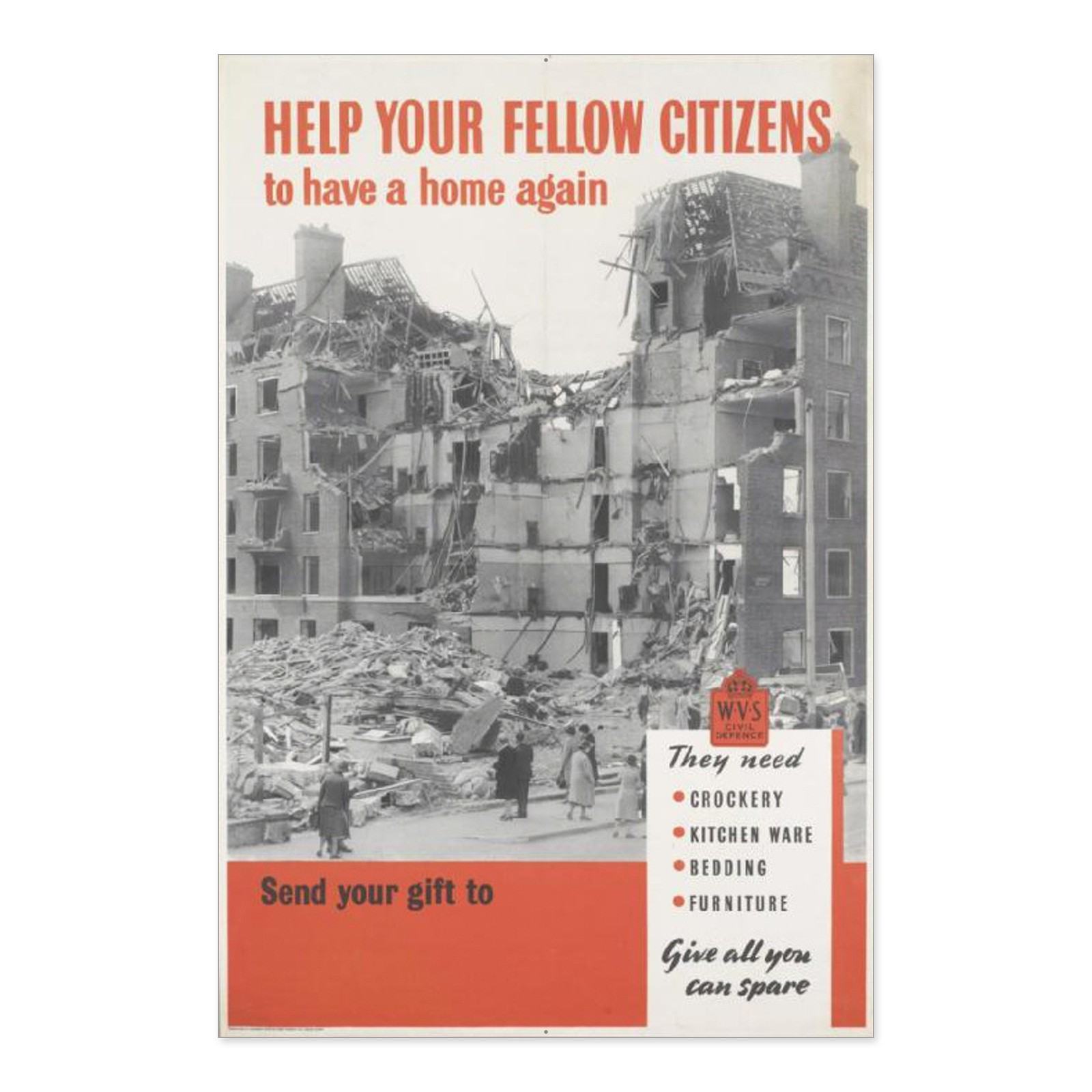 Help Your Fellow Citizens To Have A Home WWII Propaganda Poster Aluminum Sign Help Your Fellow Citizens To Have A Home WWII Propaganda Poster Aluminum Sign