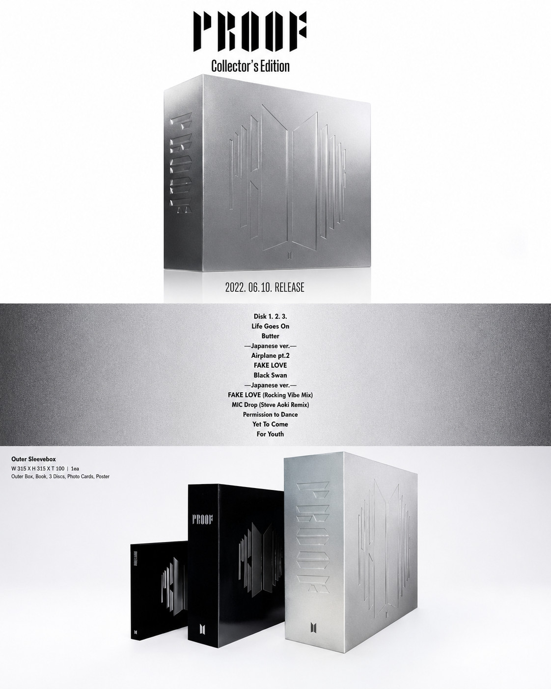 BTS PROOF Collector's Edition 3CD Photobook Photocards NEW SEALED