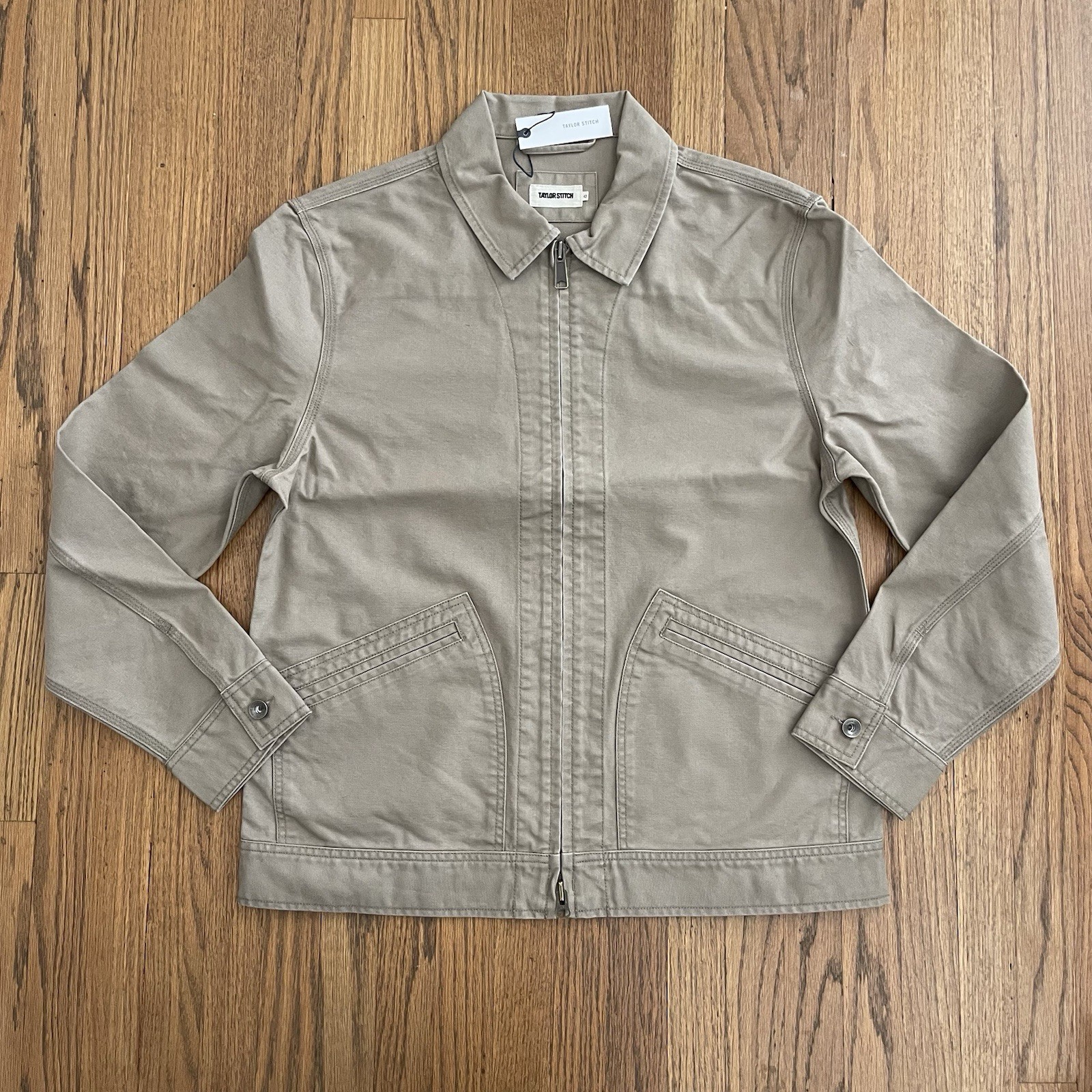 TAYLOR STITCH The Shifter Jacket Baked Soil Canvas Tan Khaki Mens 42 LARGE $188