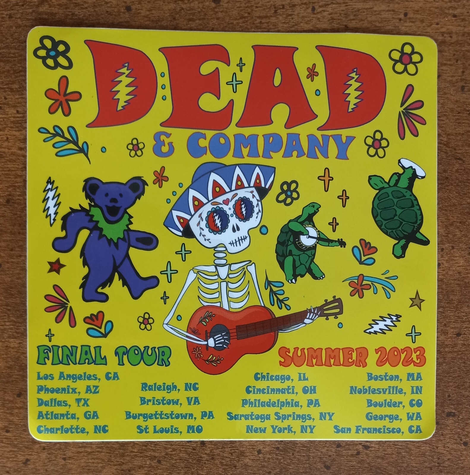 Dead and Company 2023 Summer Tour Sticker not poster