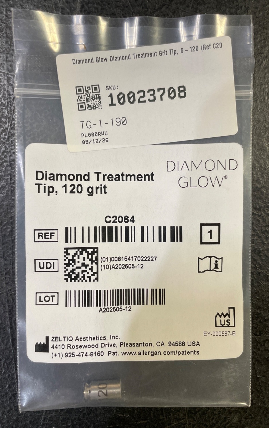 New Diamond Glow Treatment Grit Tip 6mm-120 grit