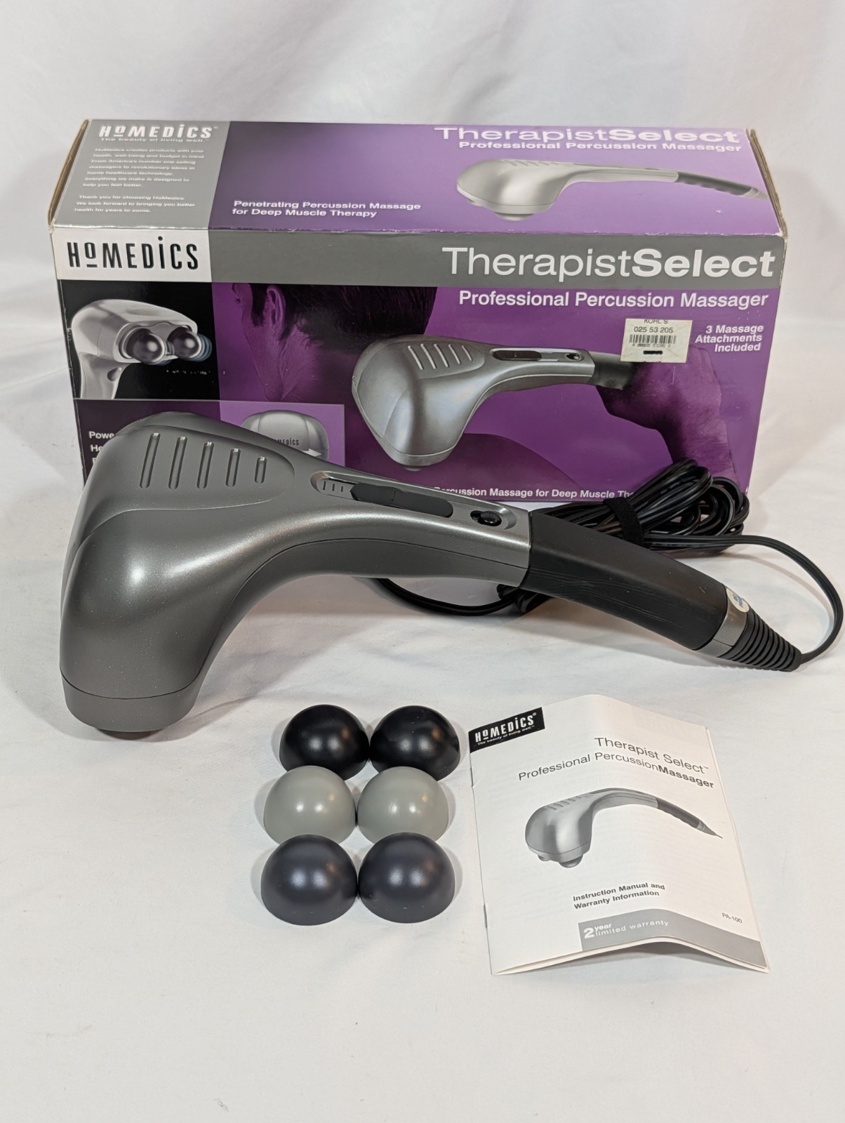 Homedics PA-100 Therapist Select Professional Percussion Massager Open Box