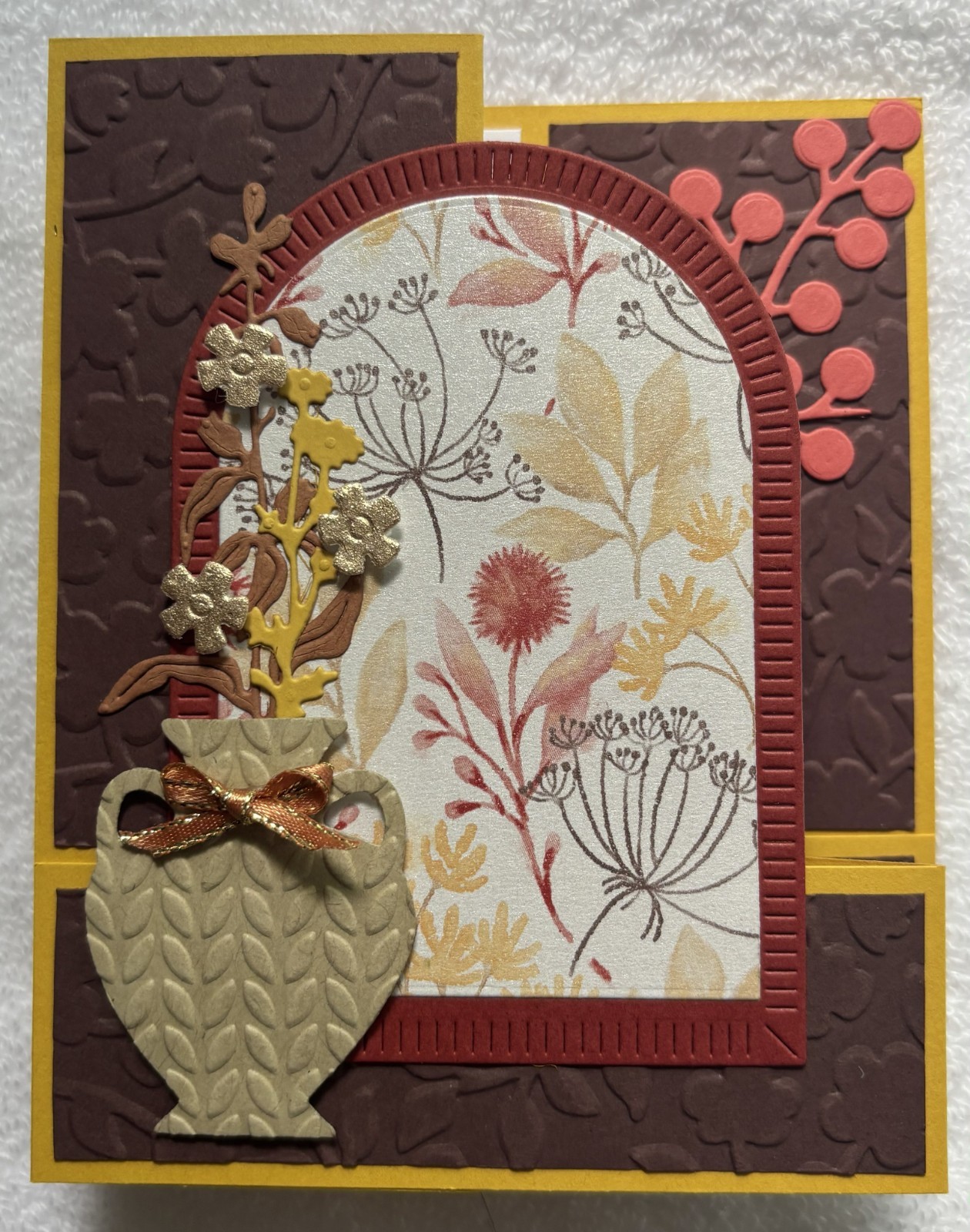 Stampin\' Up Card Kit GLOW OF HARVEST Autumn Vase SPECIAL Birthday Sympathy NEAT