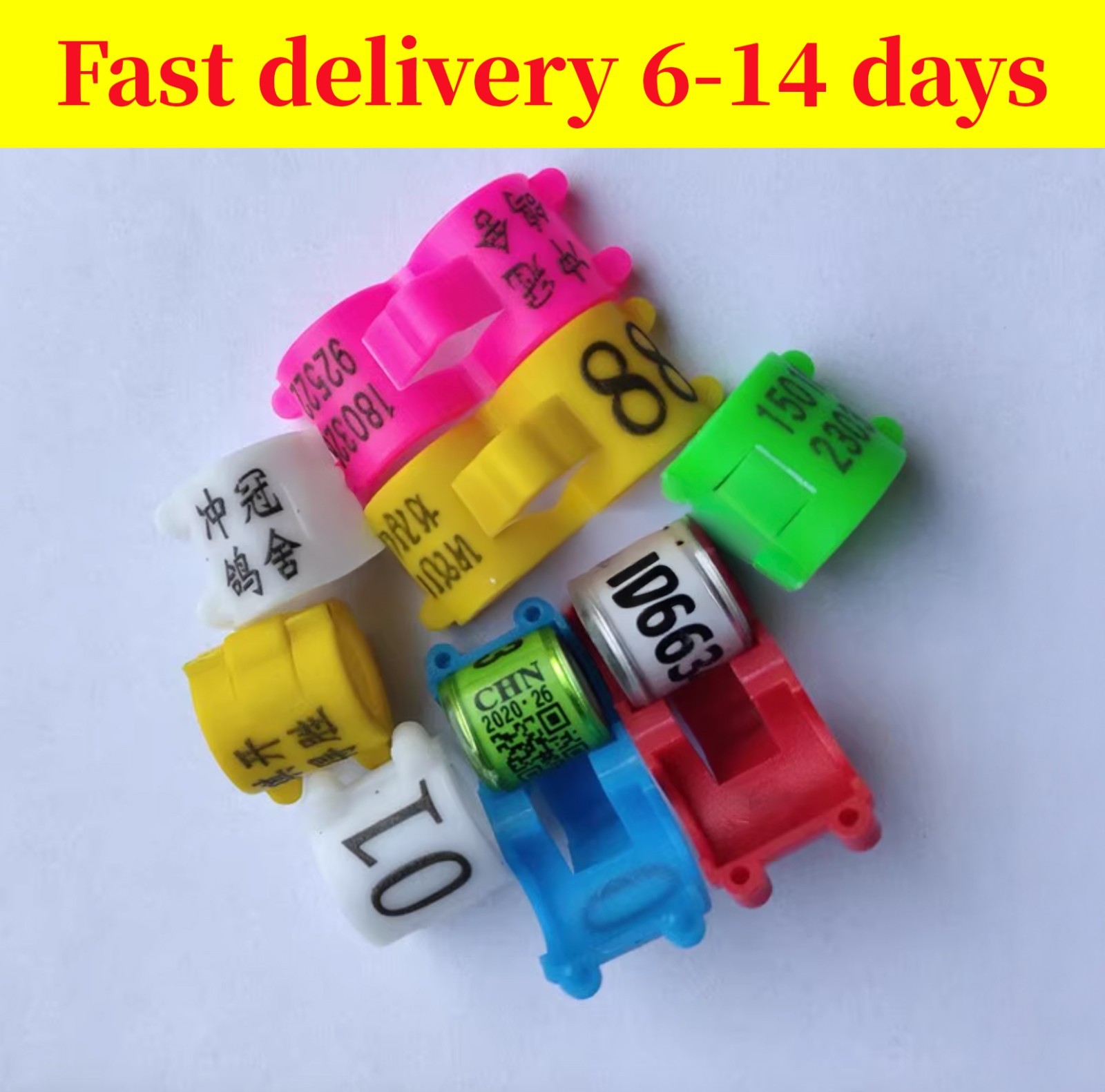 50 pcs Pigeon Leg Ring Plastic Cover Sleeve Open Identification Ring Protector
