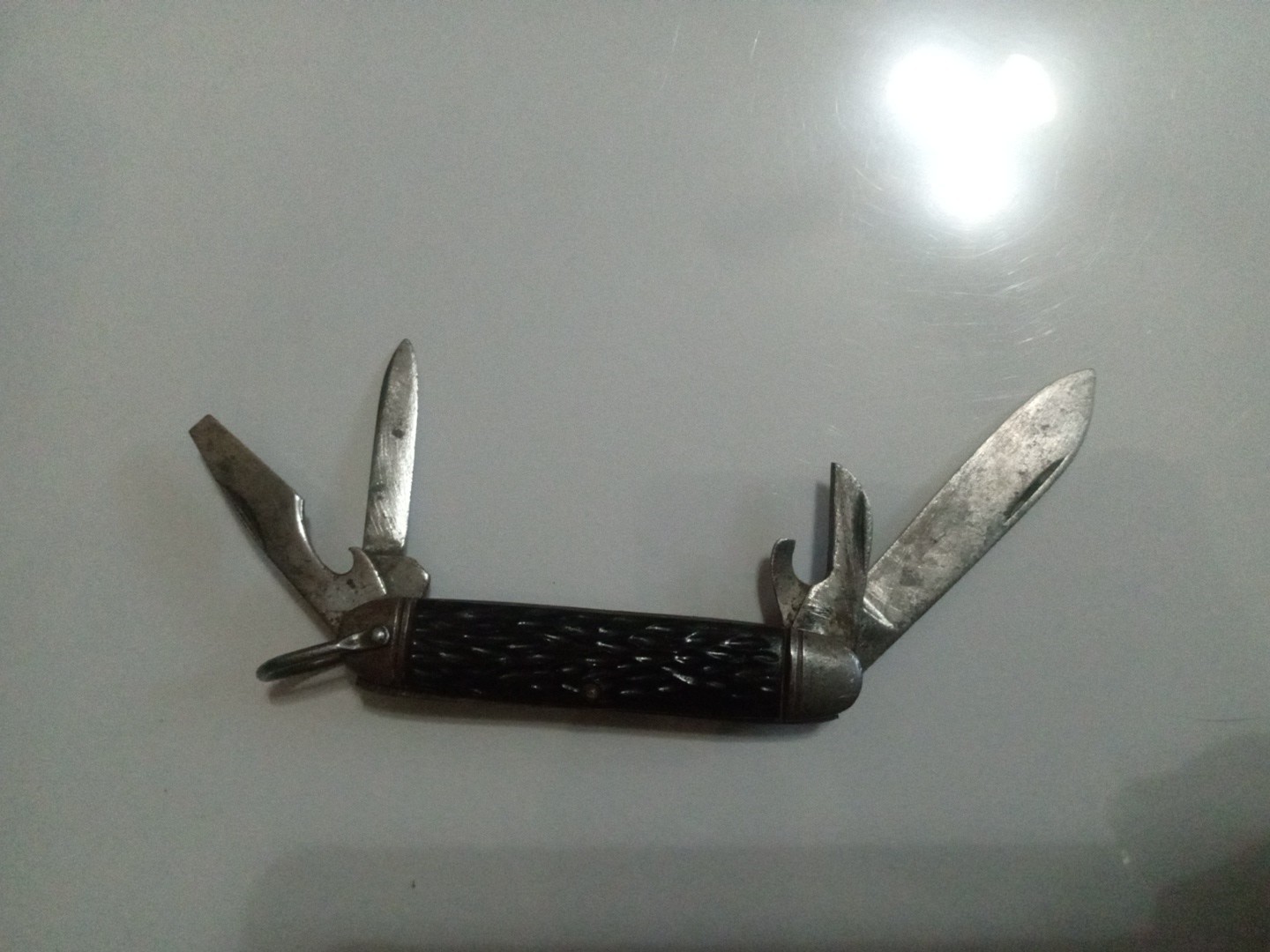 Vintage Camillus Pocket Knife USA Multi Tool Carbon Steel Sharp Decent Usable