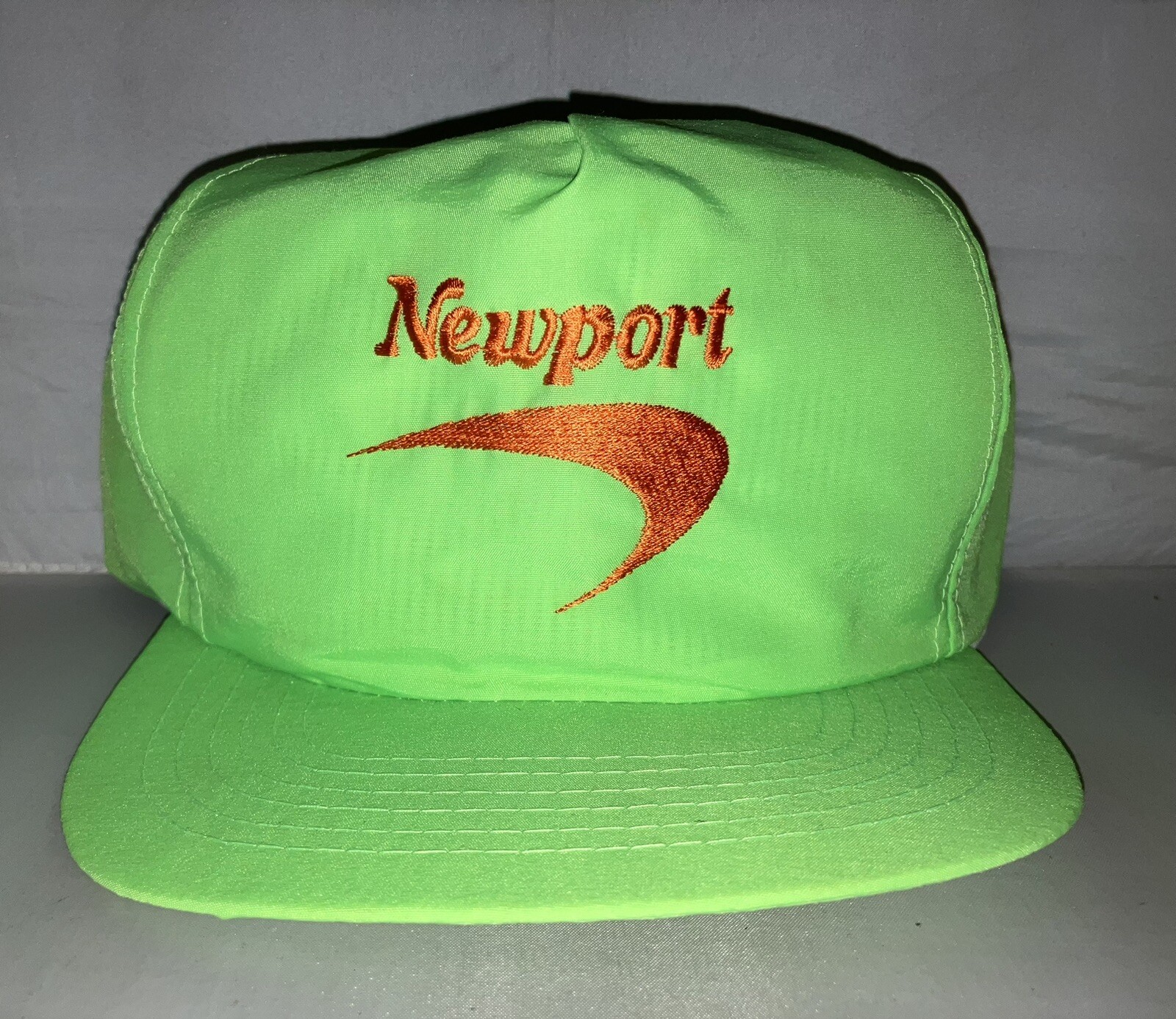 Vtg Newport Cigarettes Snapback Hat Cap Rare Neon Green 90s Deadstock Smoking