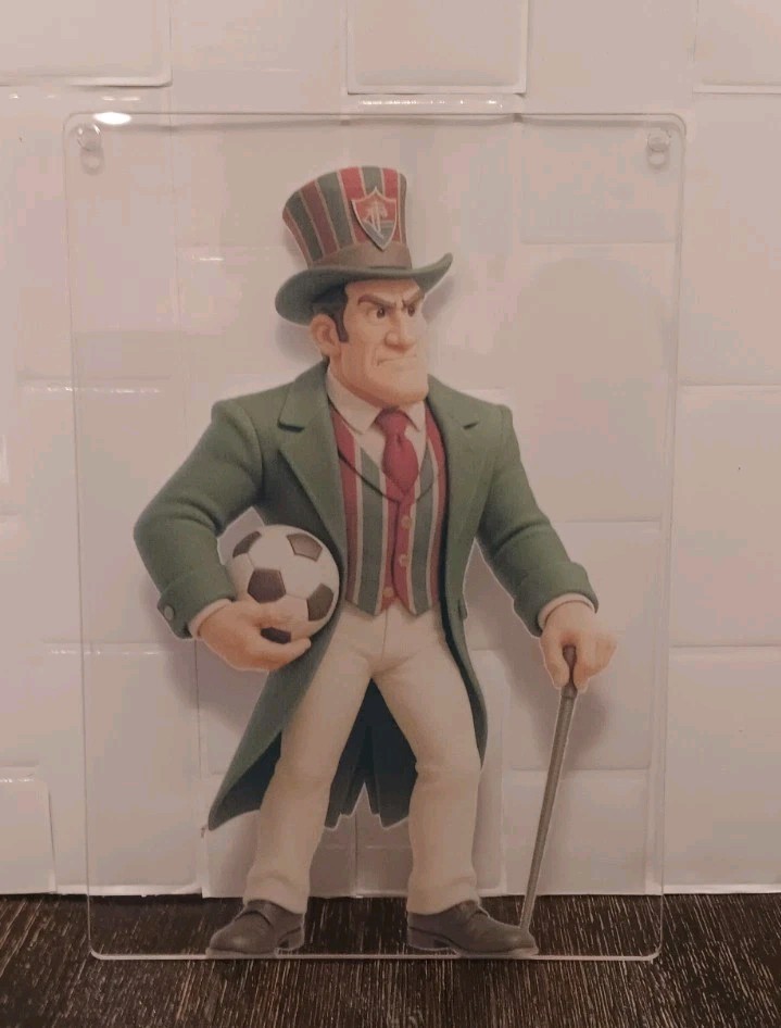 Fluminense Mascote Brazil,  Brasileirao,  Carioca,  11 X 8 Inches,  In Acrylic 