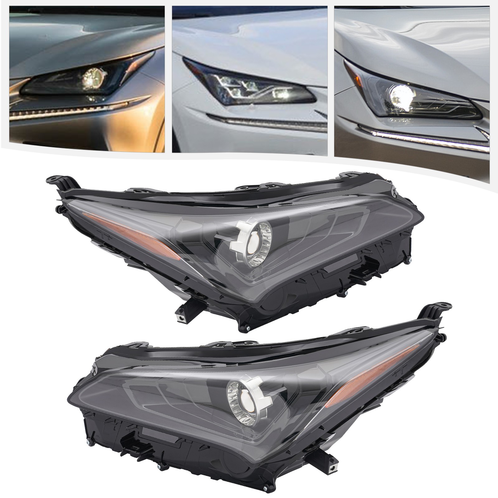 For 2018-2021 Lexus Nx200t Nx300 Nx300h Led Headlight Headlamp Left+Right Side