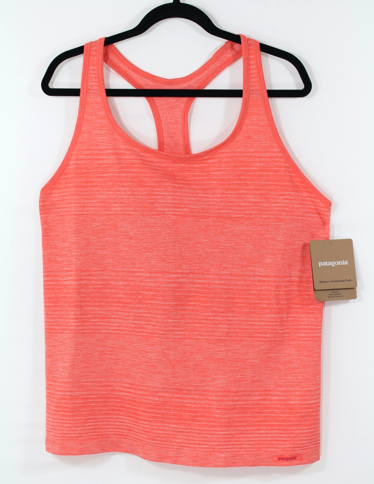 Patagonia Gatewood Tank XL Coral Racerback Athletic Slim Fit NWT