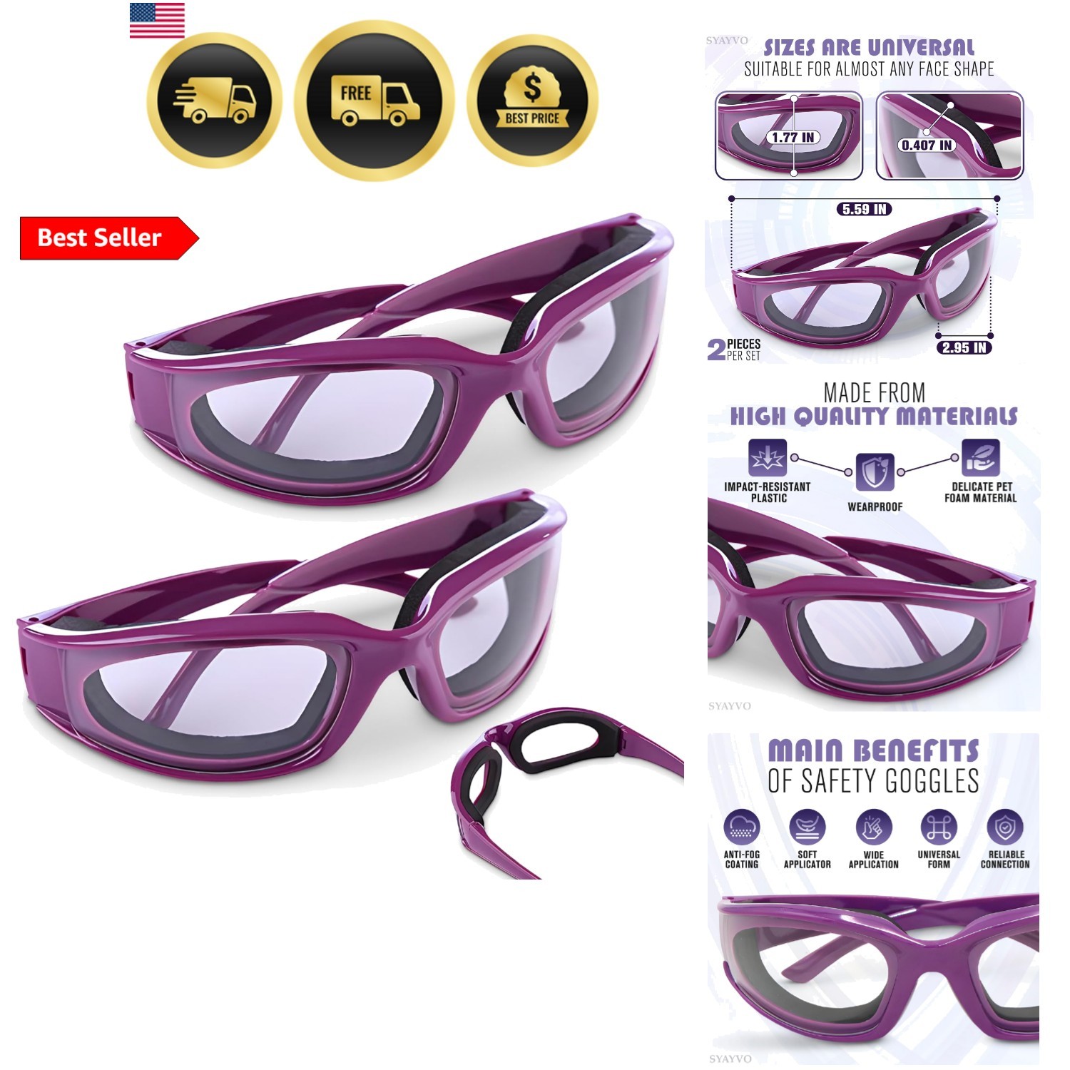 Onion Glasses For Chopping Tear Free - Ergonomic Onion Goggles For Cooking To... Onion Glasses For Chopping Tear Free - Ergonomic Onion Goggles For Cooking To...