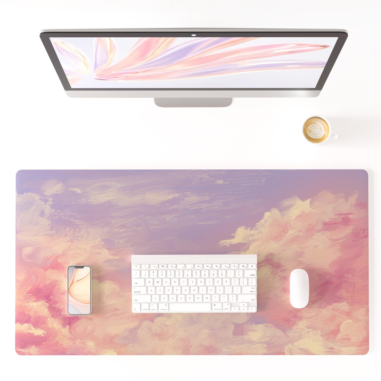 Colorful Star Pink Large Mouse Pad, 31.5\