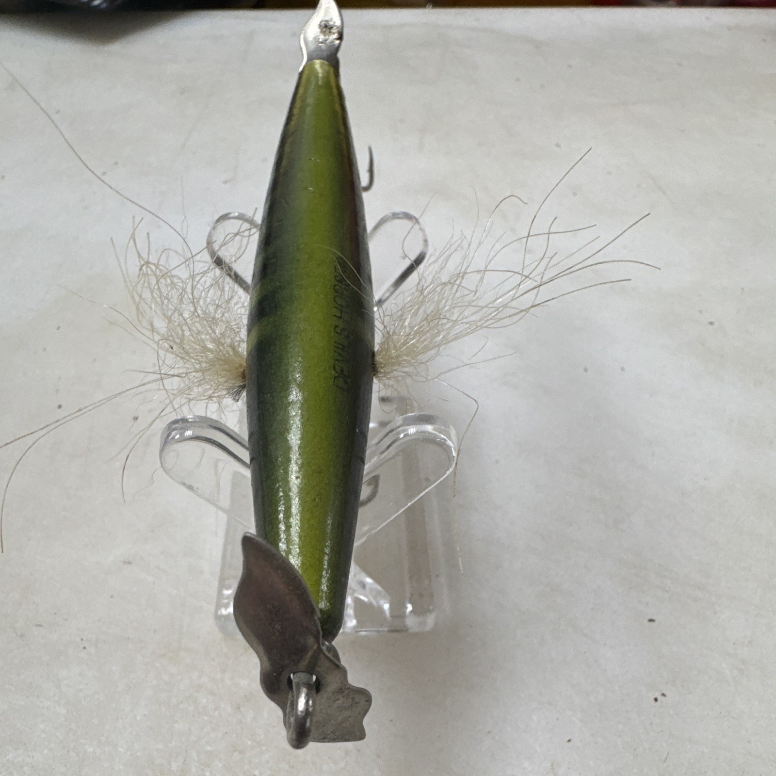 Bucktail Hackled Antique Devils Horse-VERY RARE, collector’s lure. Ex. Cond.