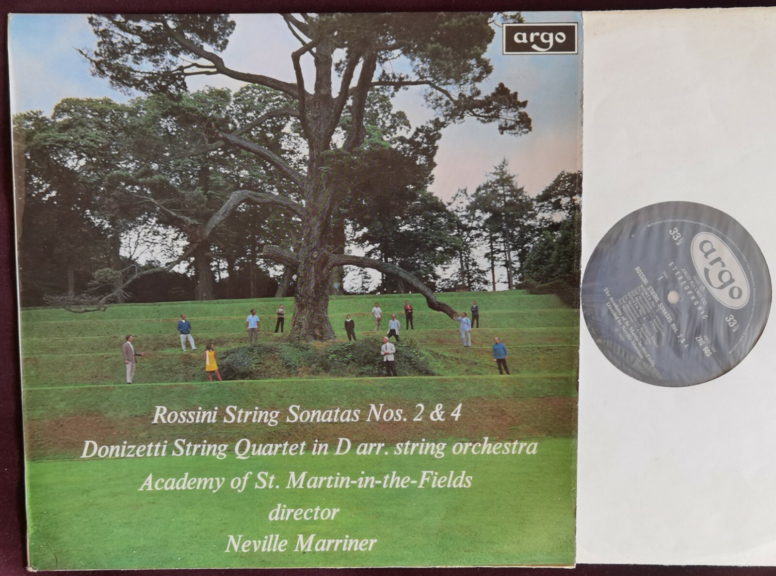 Rare Audiophile Marriner Rossini String Sonatas LP Argo ZRG 603 Oval UK ED1