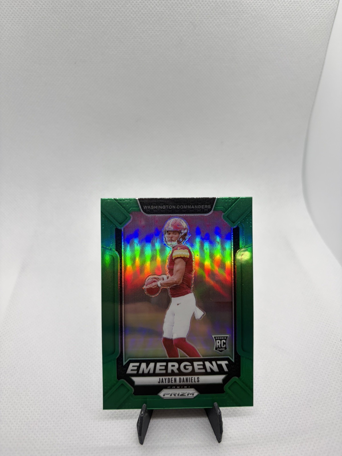 2024 Panini Prizm JAYDEN DANIELS Emergent Green Prizm Rookie Parallel
