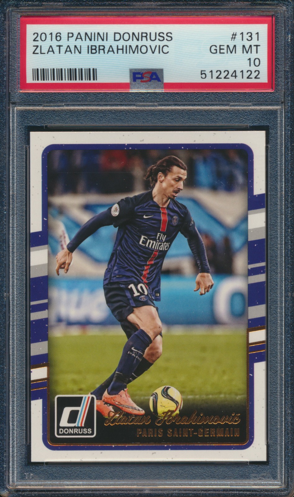 2016-17 Panini Donruss Zlatan Ibrahimovic #131 PSA 10 Gem Mint