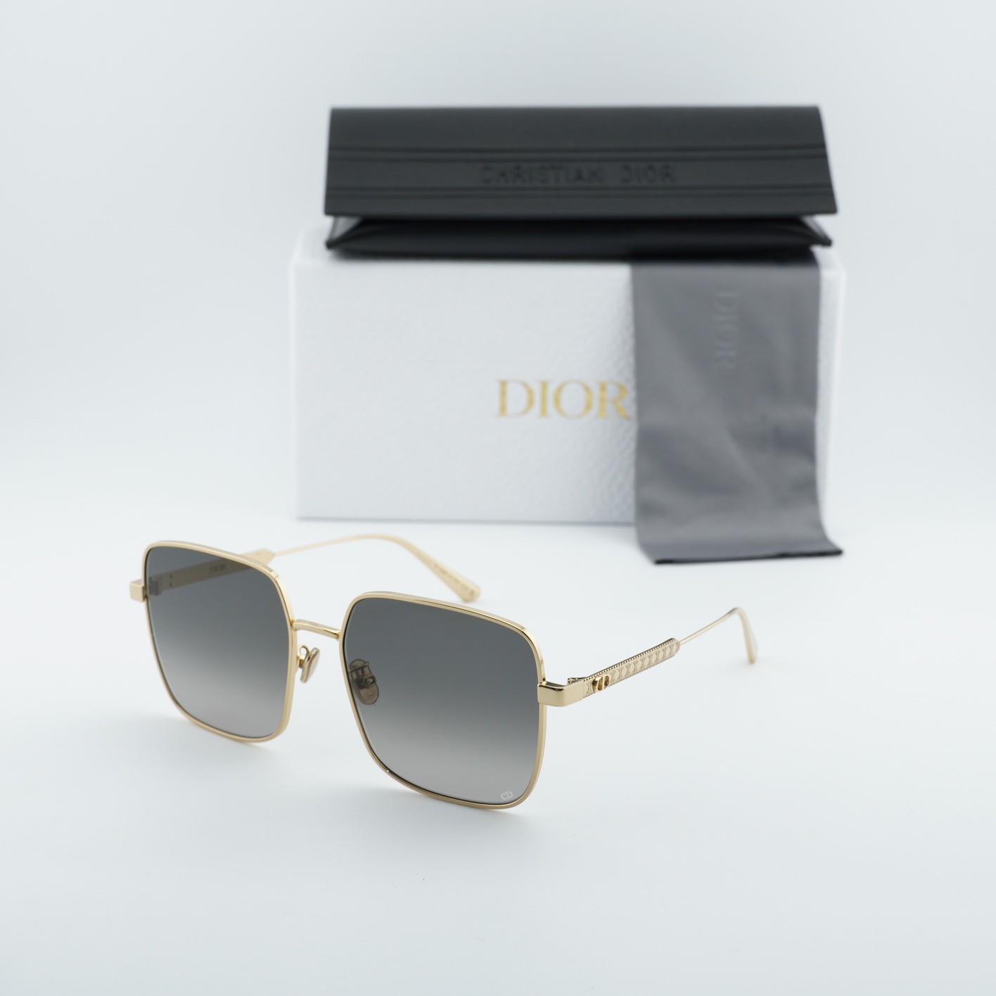 New Dior DIORCANNAGE S1U B0A1 Gold/Grey Gradient 59-18-140 Sunglasses