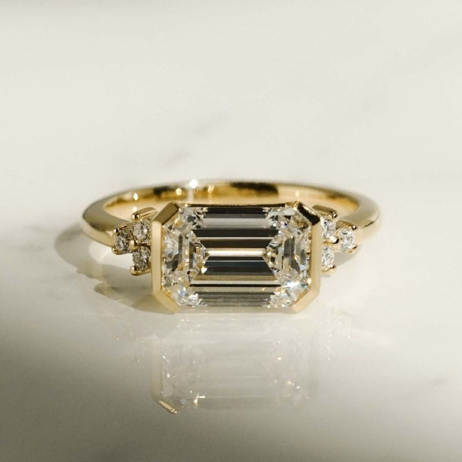 1.80 Ct Emerald Cut Moissanite Engagement Ring - Exclusive Wedding Gift Ring