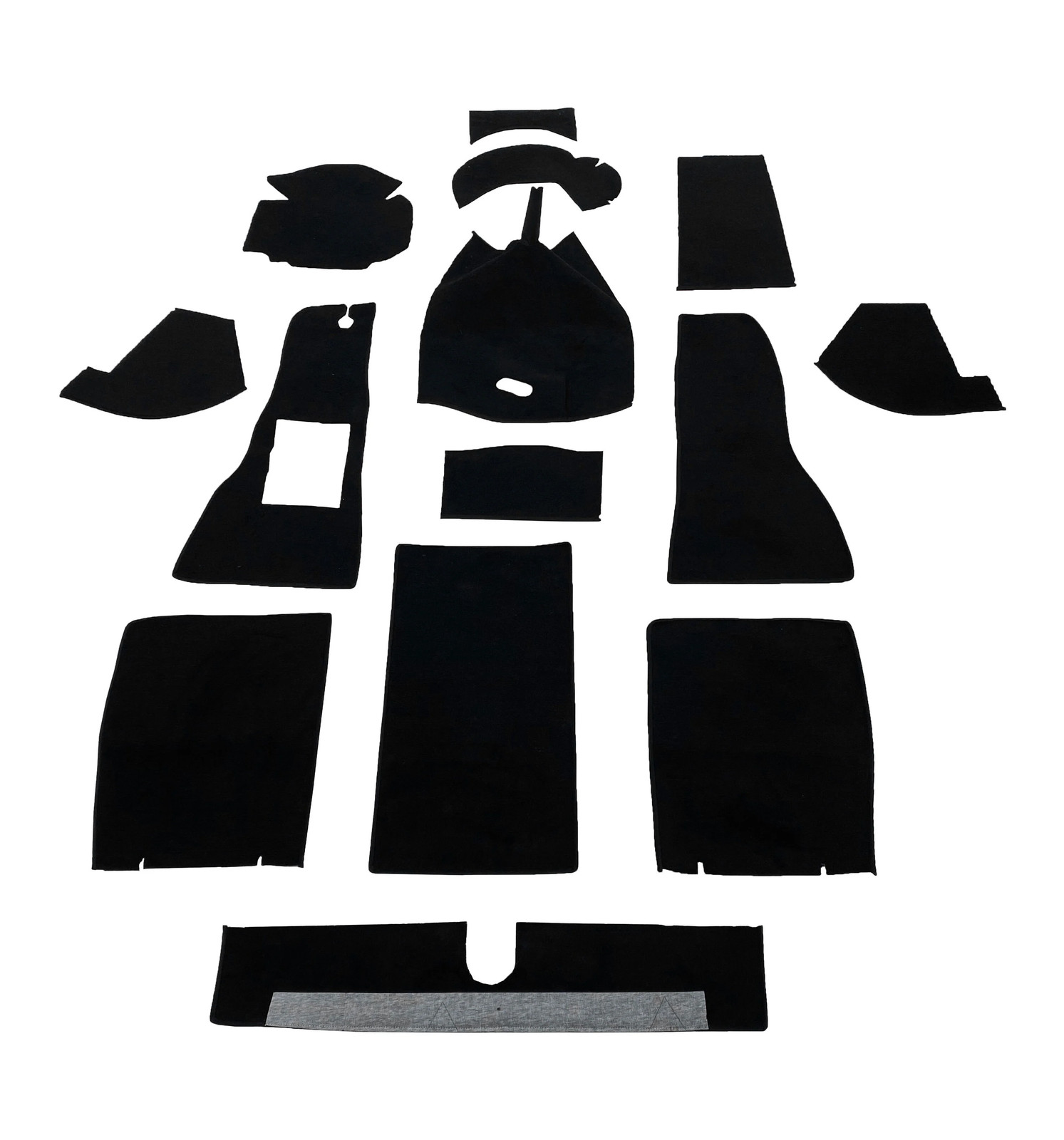 MG TF Carpet Kit 1954-1955 Complete with Sunken Floor Black Charcoal Red Maroon