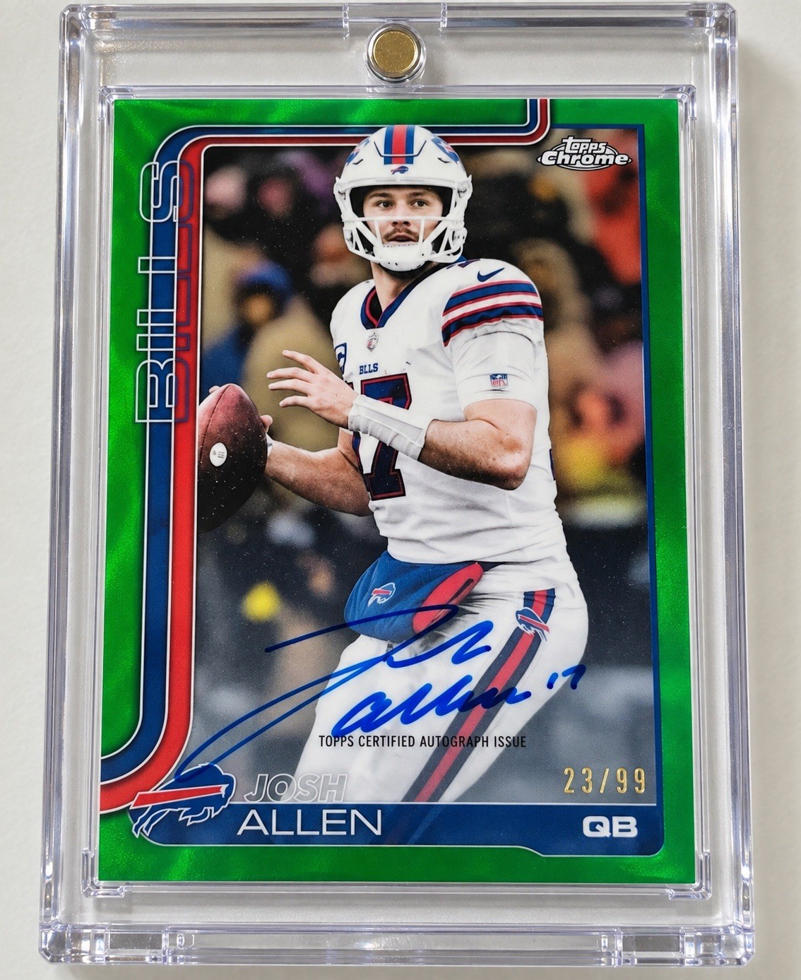 Topps Chrome 2025 Josh Allen Green Auto #BA-JAL /99 **R£AD D£SCRIPTION