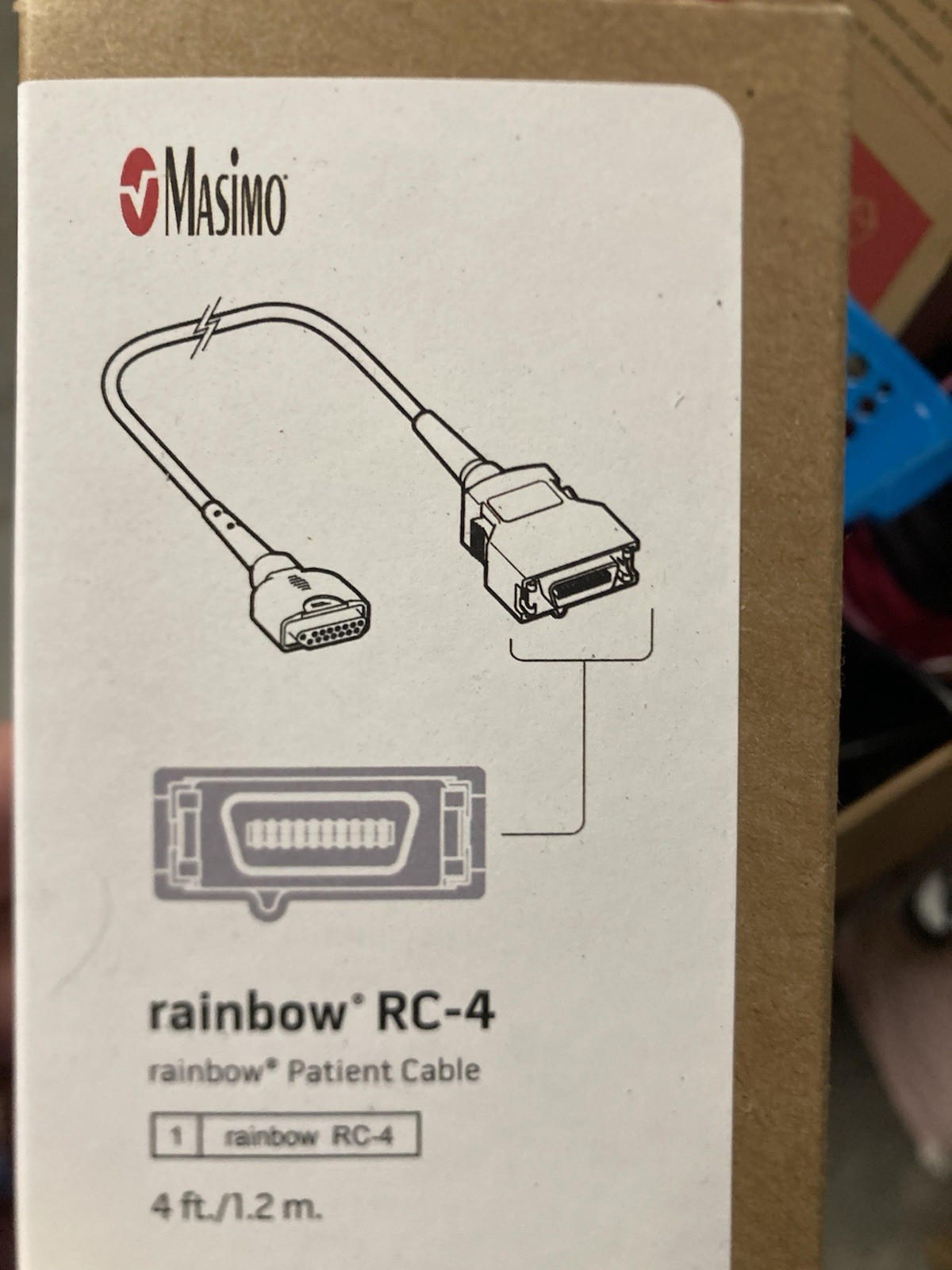 Masimo 2406 rainbow RC-4 M-LNCS 20-pin Patient Cable