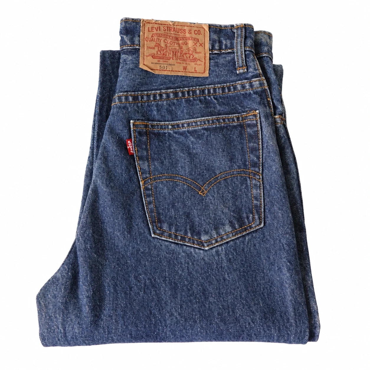 Vintage Levis 501 Jeans Mens W26 L32 Dark Indigo Blue USA Regular Straight Denim