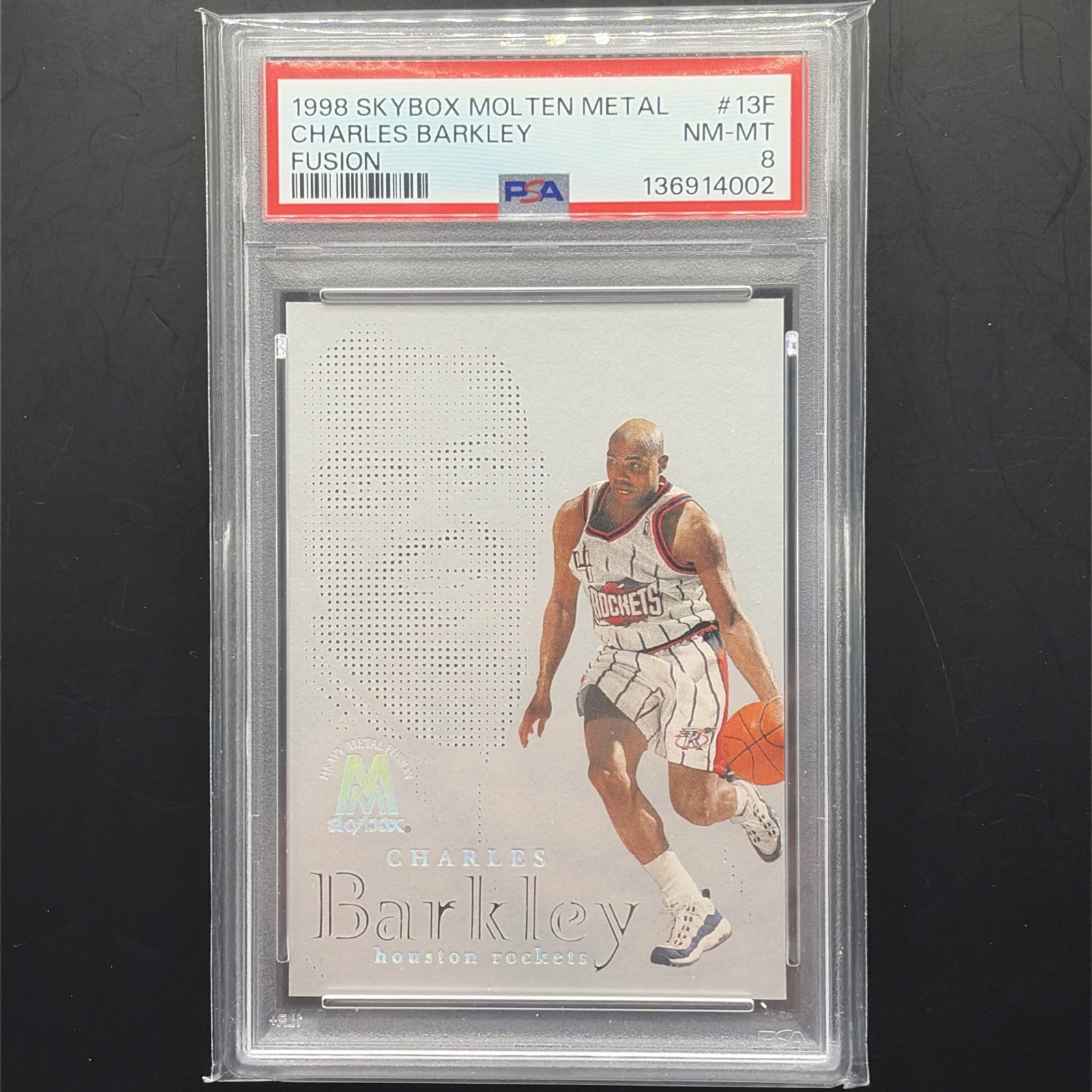 1998-99 Skybox Molten Metal Fusion Charles Barkley #13F PSA 8 1998-99 Skybox Molten Metal Fusion Charles Barkley #13F PSA 8