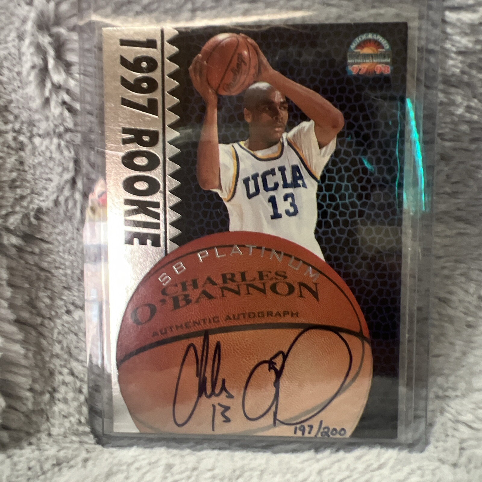K152,092 - 1997 Score Board SB PLATINUMSilver Auto Charles O\'Bannon LE 28of 100 K152,092 - 1997 Score Board SB PLATINUMSilver Auto Charles O\'Bannon LE 28of 100