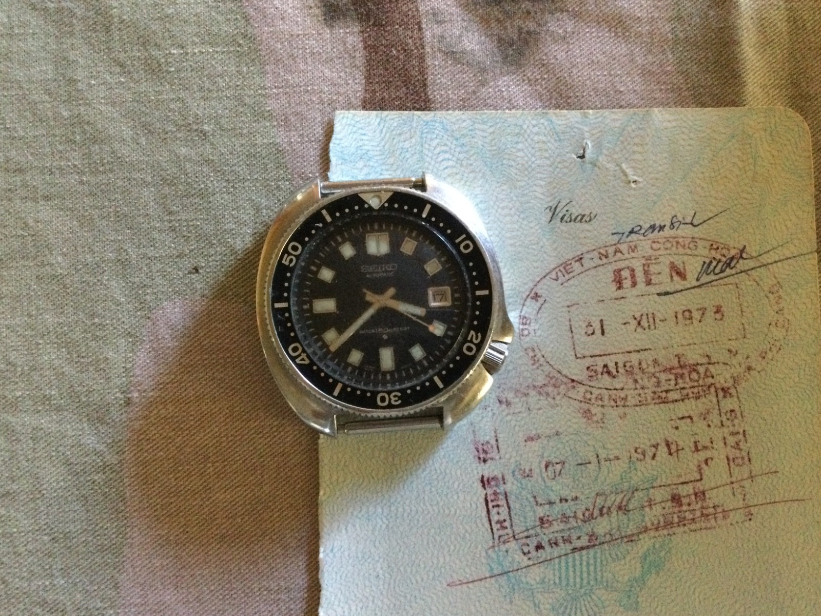 Vintage Viet-Nam Seiko 6105-8110 Captain Willard Dive Watch Original Owner Vintage Viet-Nam Seiko 6105-8110 Captain Willard Dive Watch Original Owner
